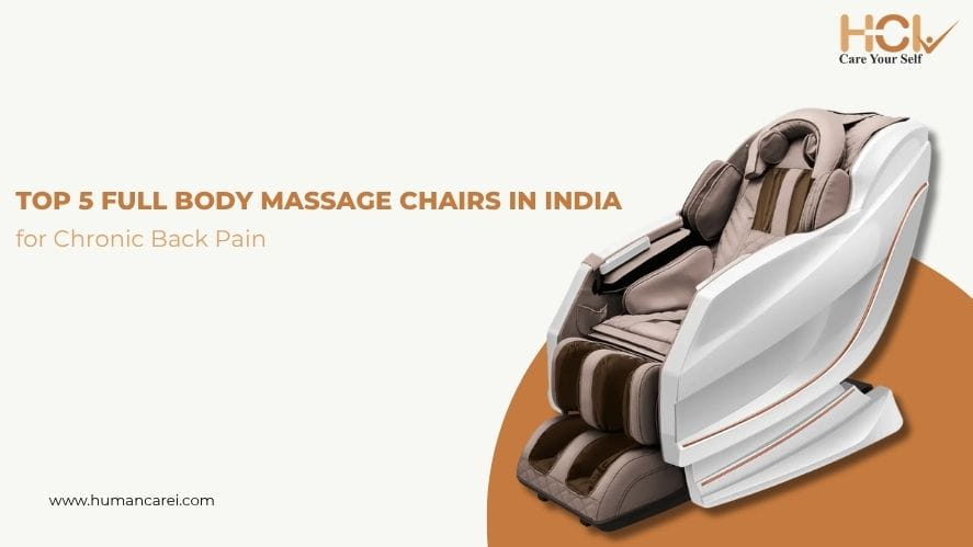 HCI full body massage chair for chronic back pain relief in a home living room